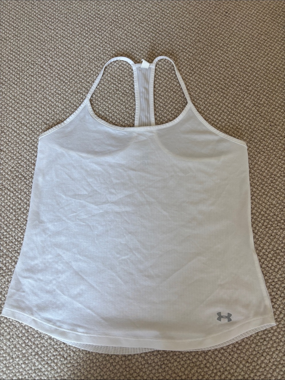 Under Armour White Performance Racerback Tank